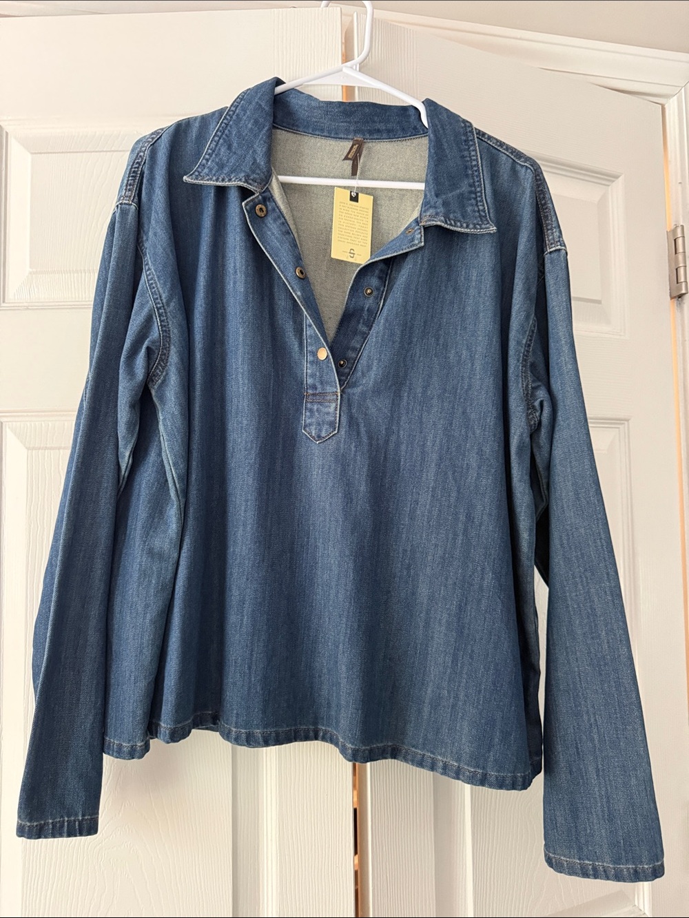 Stetson Denim Pullover Shirt - Medium Blue